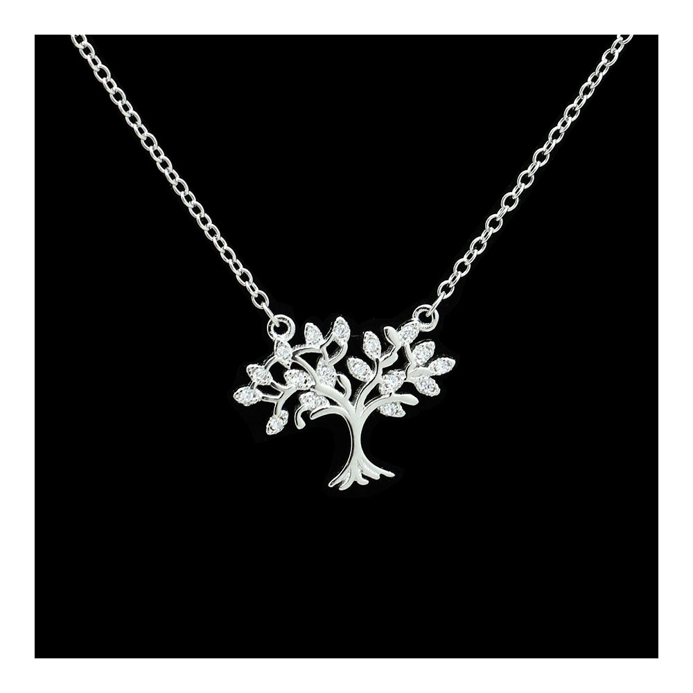 Tree of Life with CZ Leaves Necklace