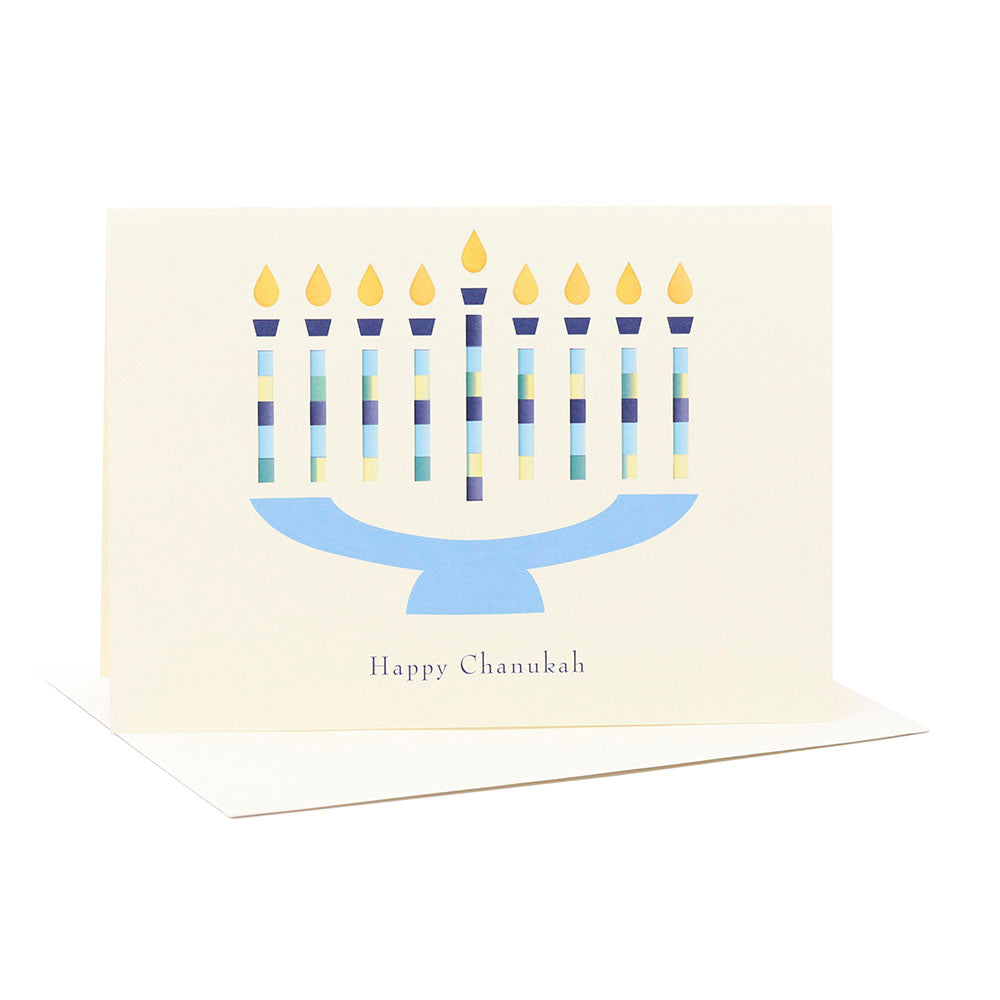 Papercut Menorah Greeting Card