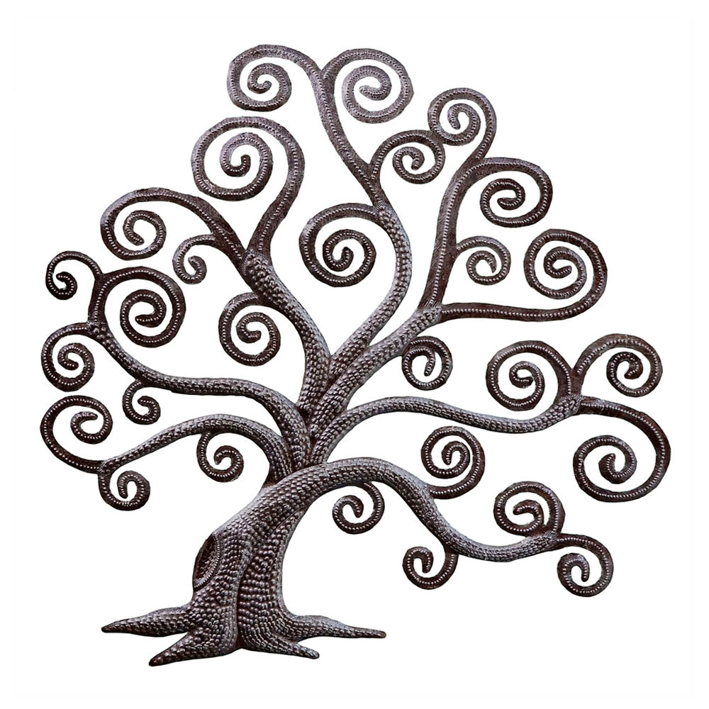 Leaning Curly Tree Wall Plaque