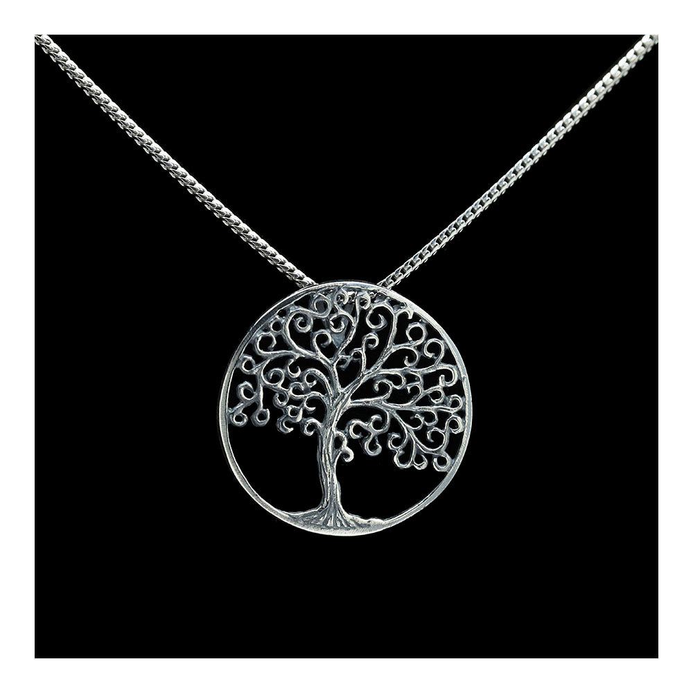 Sterling Encircled Tree of Life Necklace
