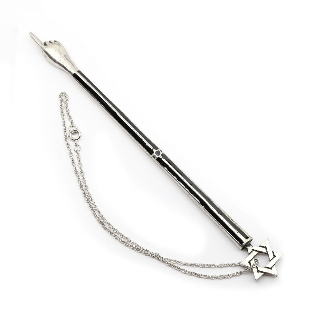 Star of David with Black Enamel Yad