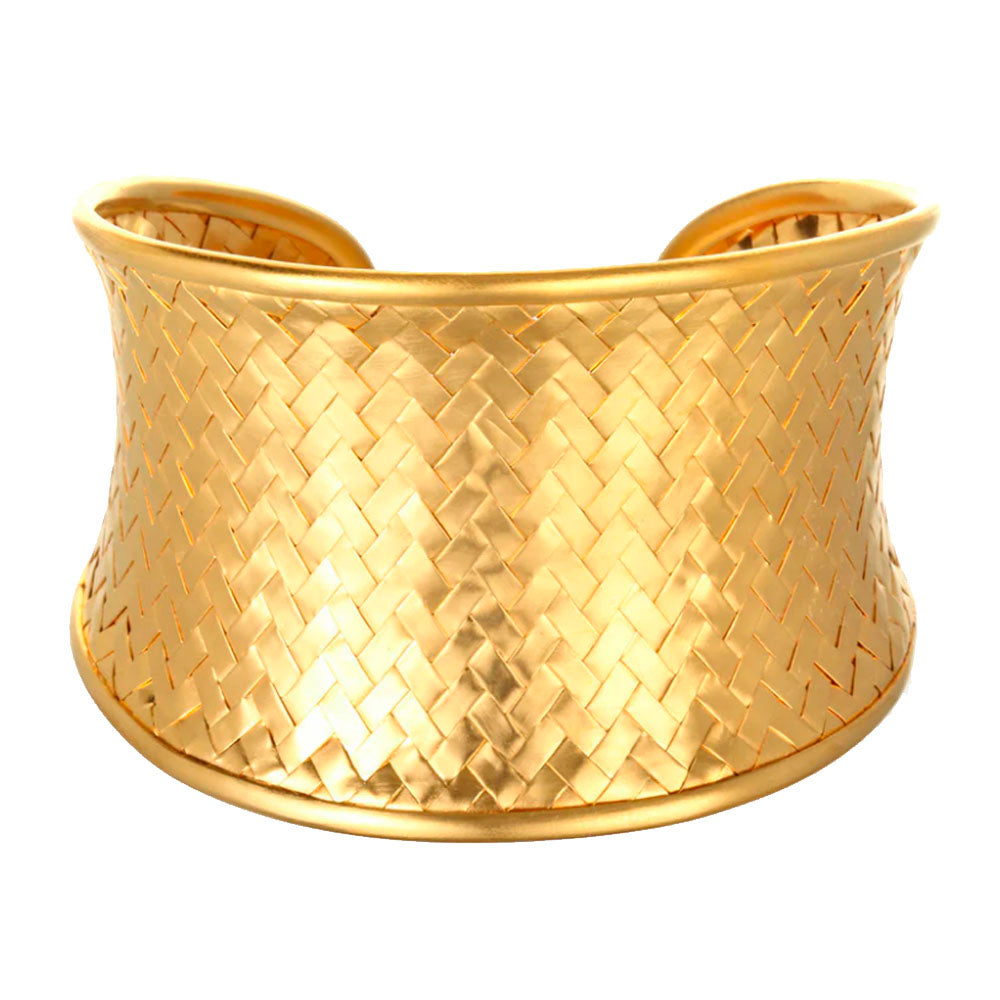 Gold Basketweave Cuff