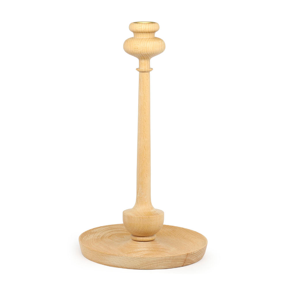 Tall Kana Candlestick in Beechwood