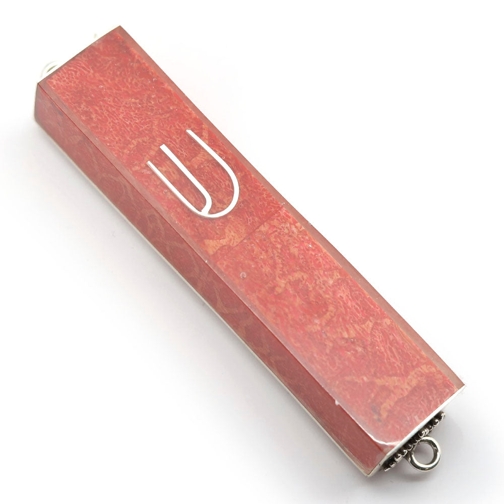 Sterling and Natural Materials Mezuzah Case 3.4"