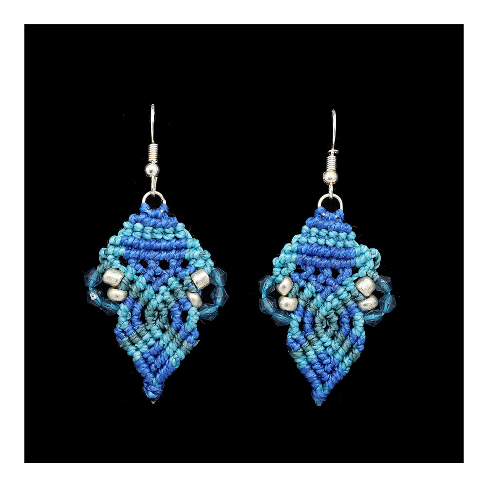 Macrame & Bead Earrings