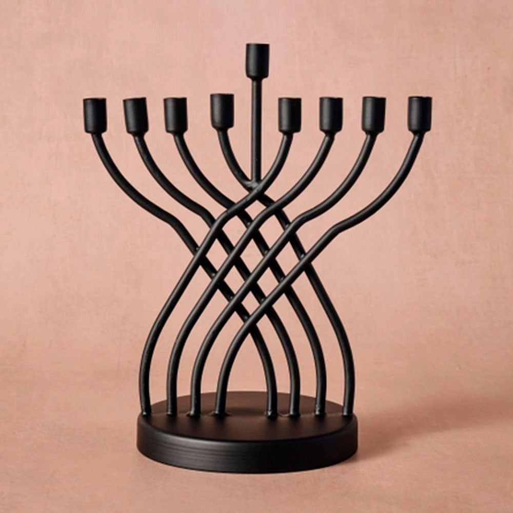 Sudaul Criss Cross Iron Hanukkiah