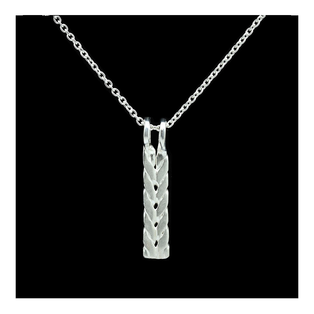 Braided Sterling Mezuzah Necklace