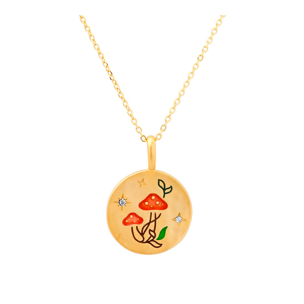 Mushroom Pendant Necklace