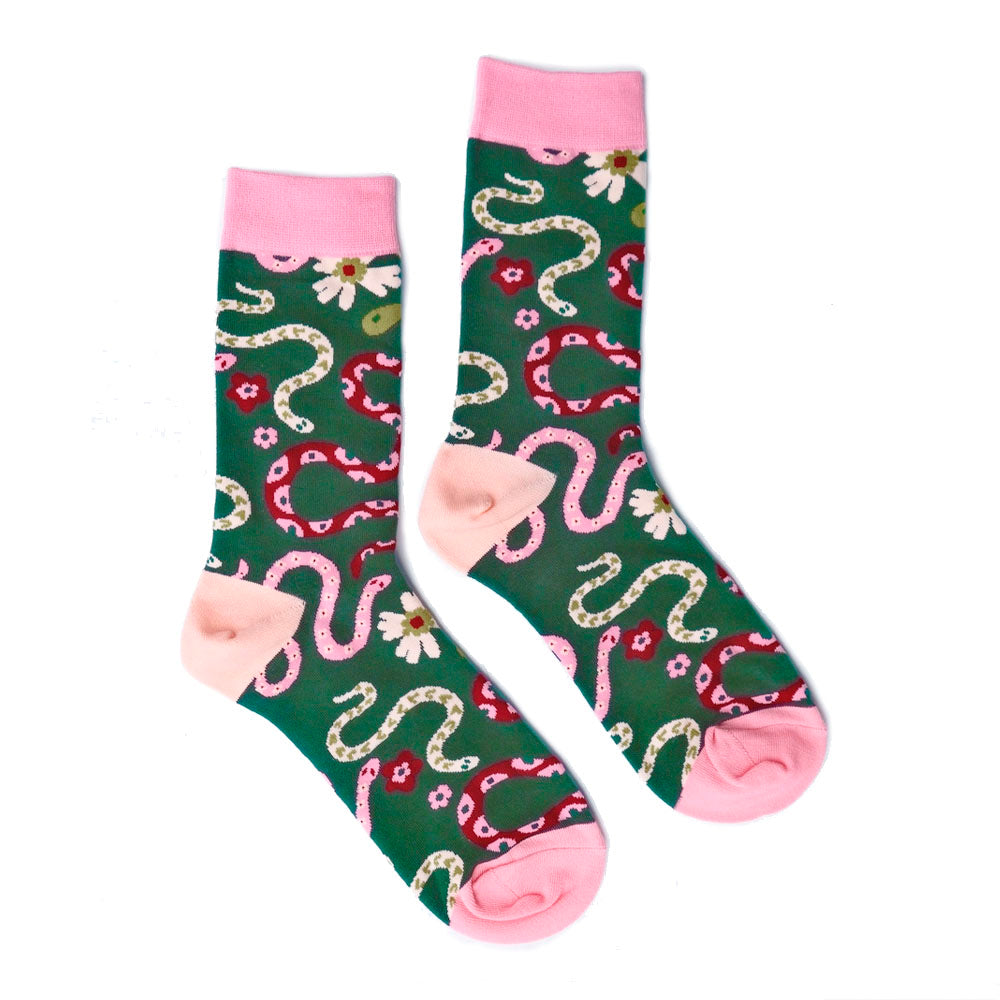 Snakes 100% Cotton Women's Crew Socks