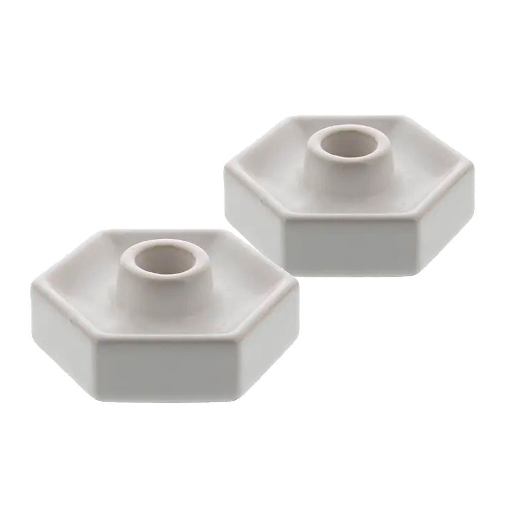 Pair of Hexagon Ceramic Taper Holder