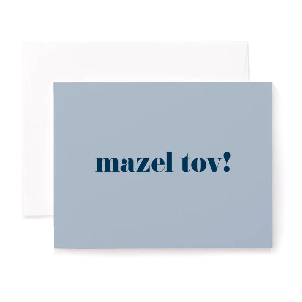 Mazel Tov! Blue Greeting Card