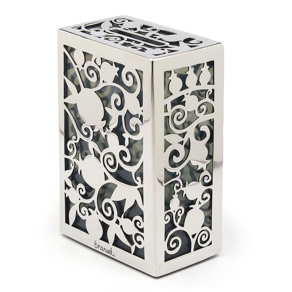 Modern Pomegranate Tzedakah Box