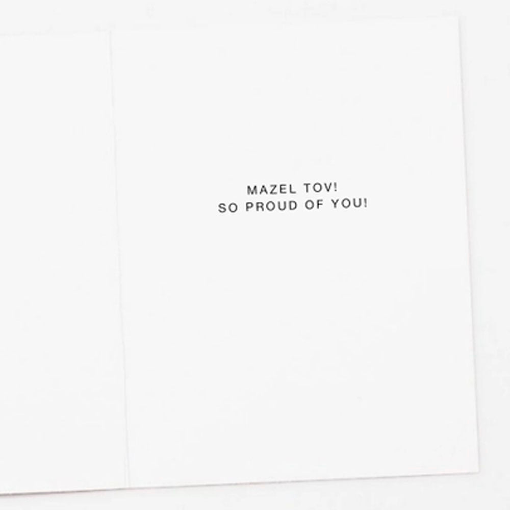 Bat Mitzvah Modern Stripes Mazel Tov Greeting Card