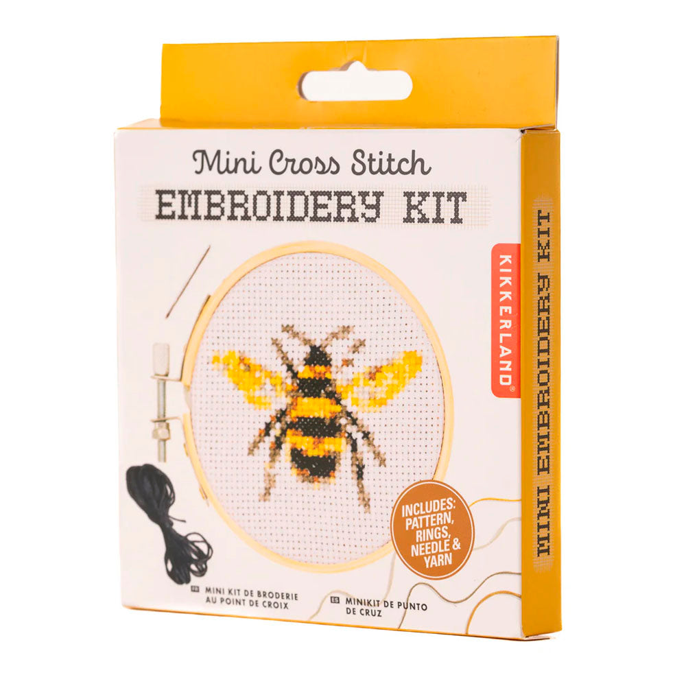 Bee Mini Cross Stitch Embroidery Kit