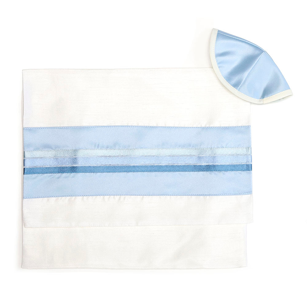 Blue Stripes Tallit Set