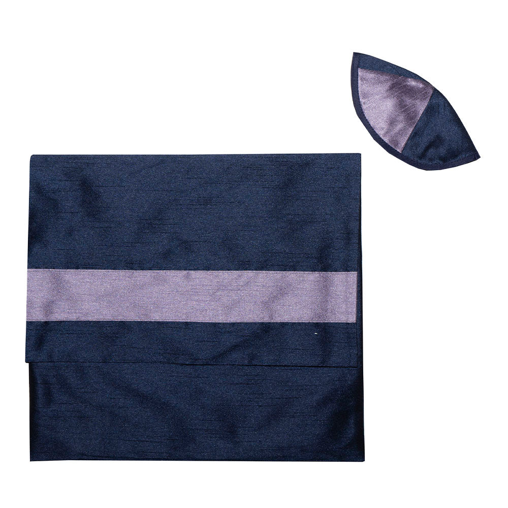 Tallit Set 3 Cube Blue and Lavender