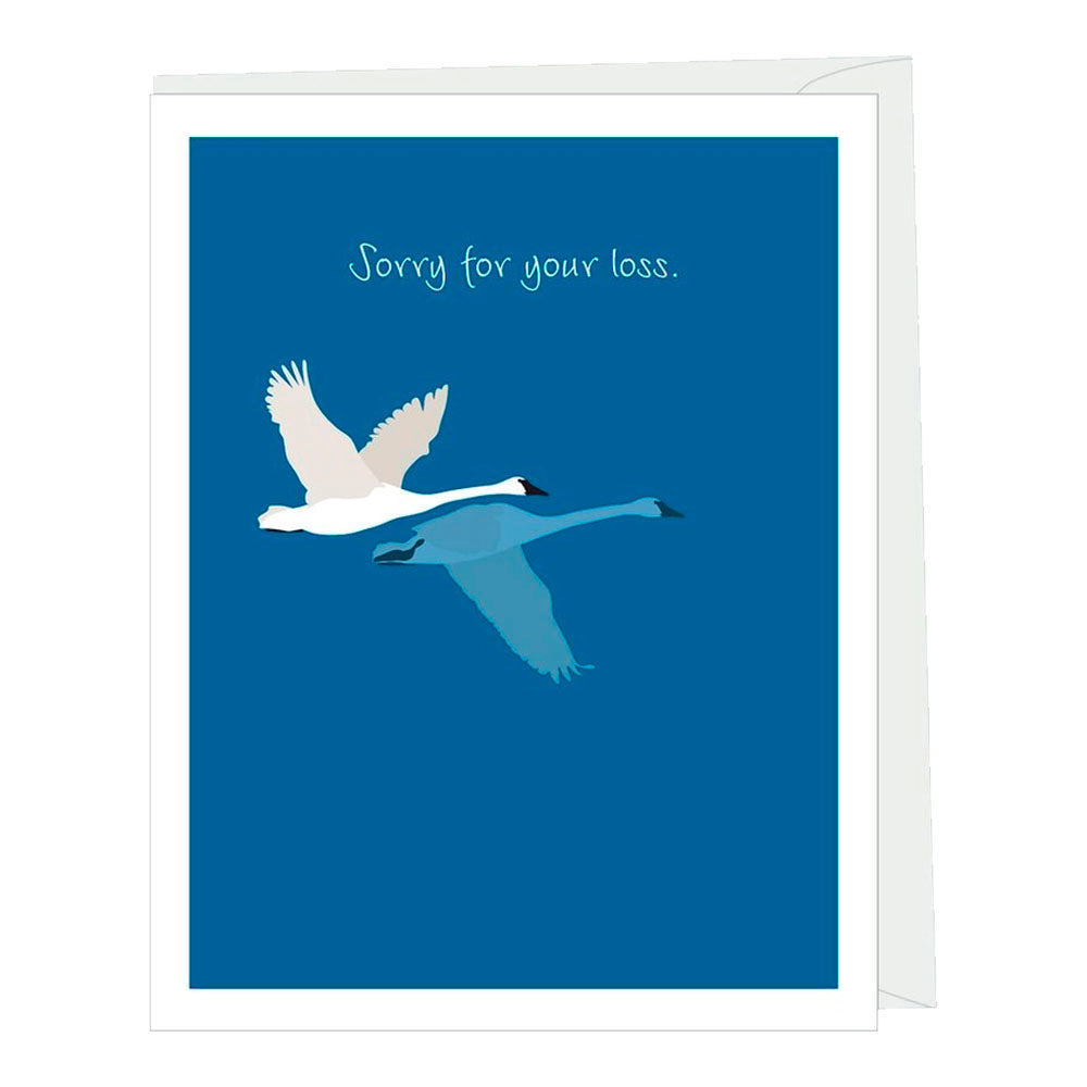 Swans Sympathy Greeting Card