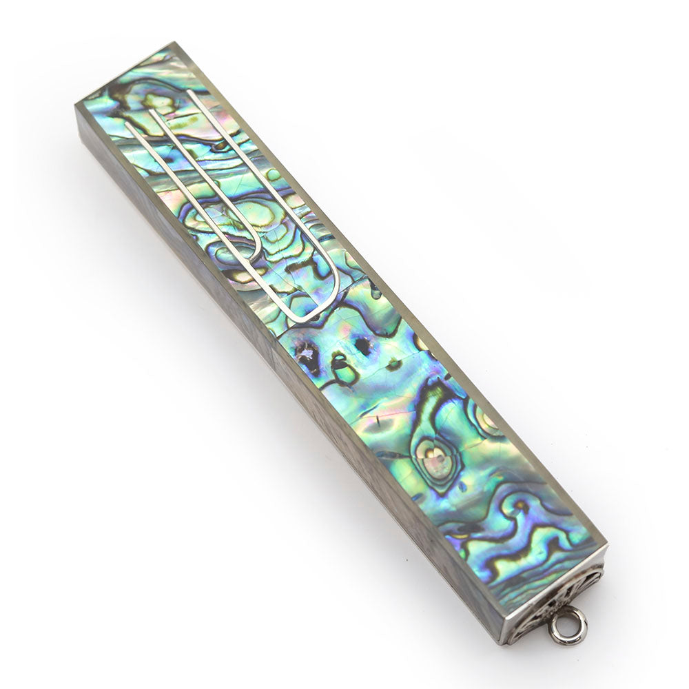 Sterling and Natural Materials Mezuzah Case 4.5