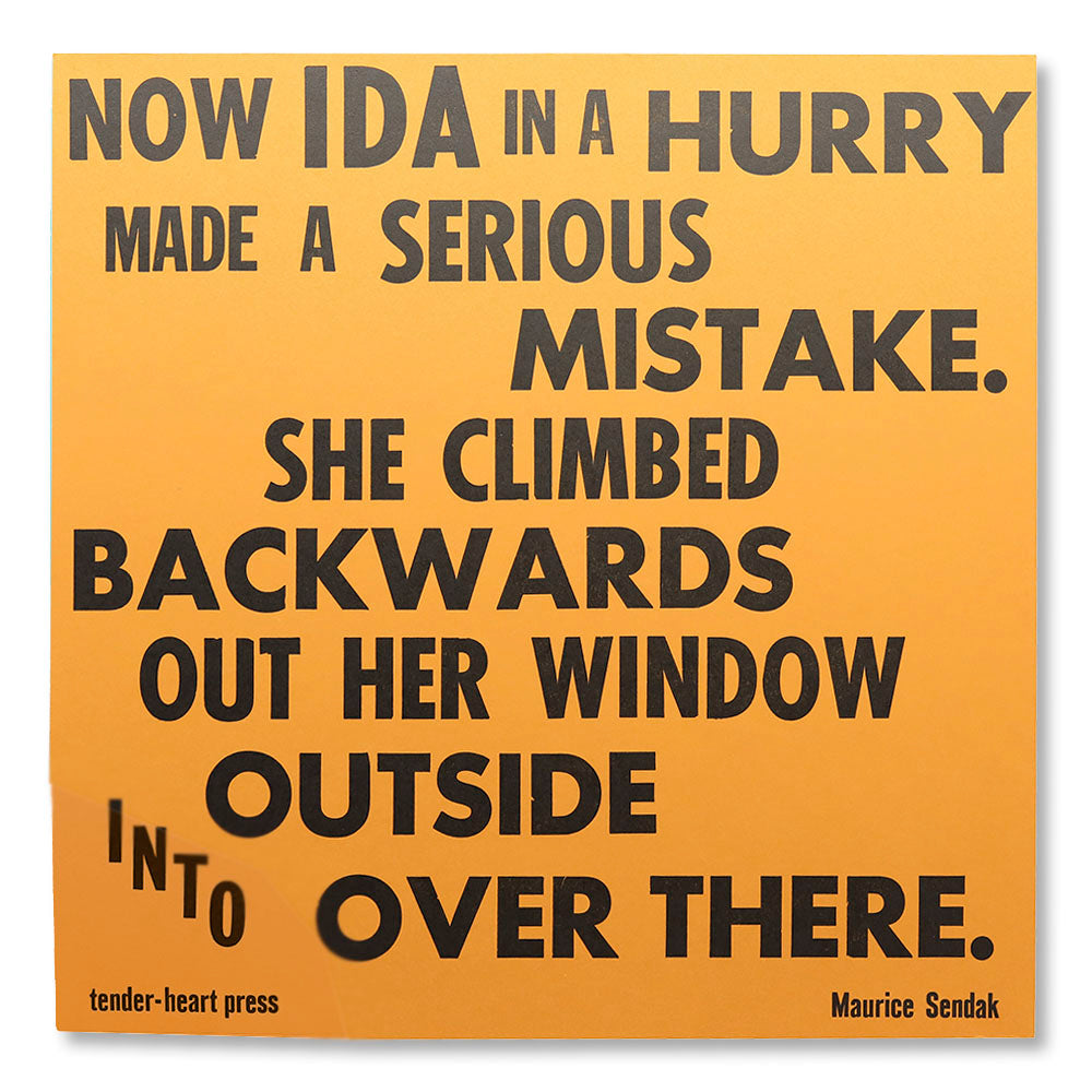 Letterpress Poster Outside Over There