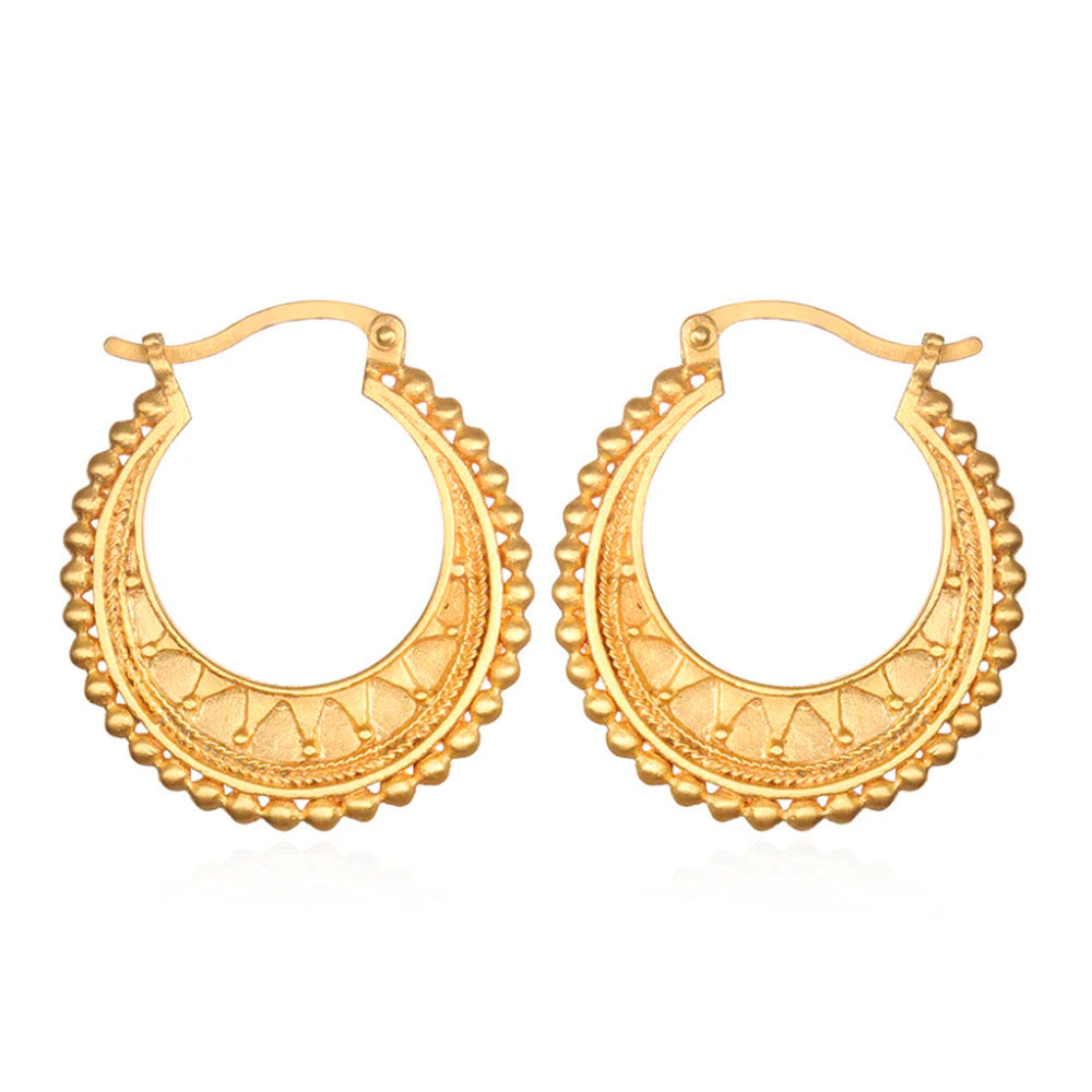 Interwoven Gold Hoop Earrings