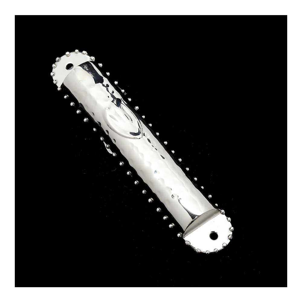 Mezuzah with Hammering and Beaded Edge