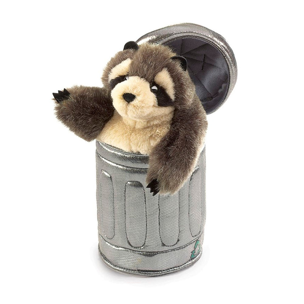 Raccoon in Garbage Can Puppet