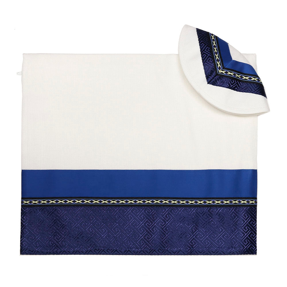 North Dakota (Paired Blue Stripes) Tallit Set