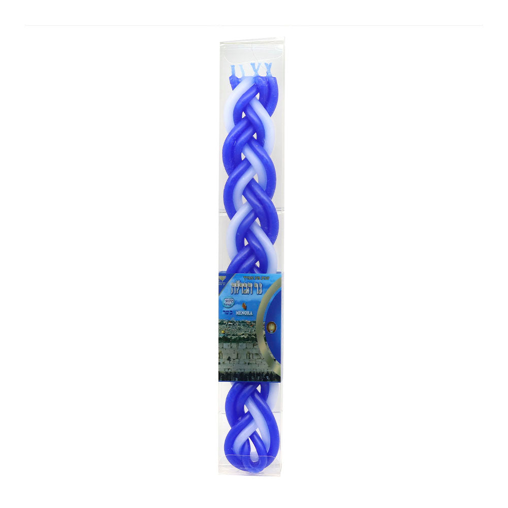 Havdalah Candle in White and Blue