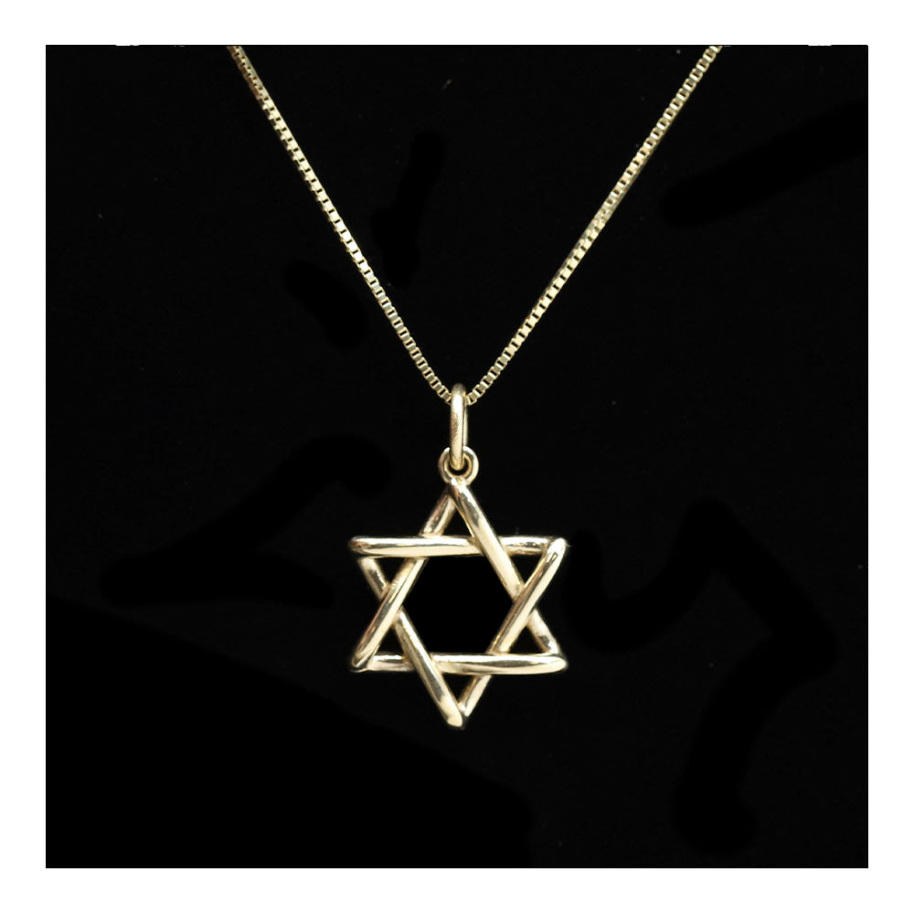 14K Gold 3D Woven Star of David