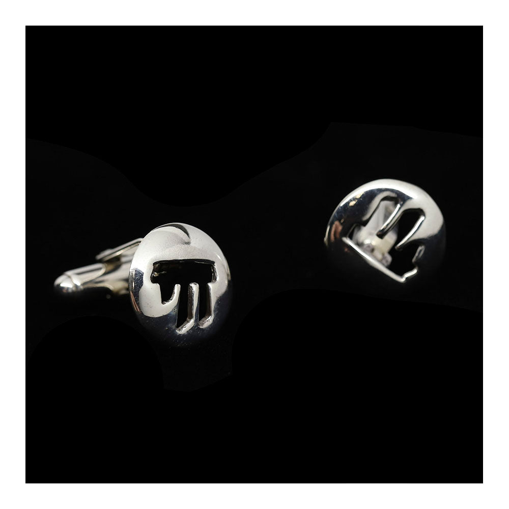 Sterling Encircled Chai Cufflinks