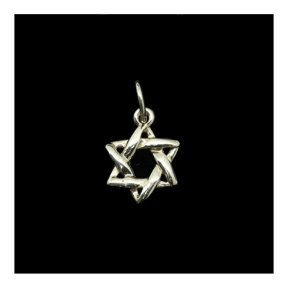 14K Gold Petite Rounded Interwoven Star of David Pendant