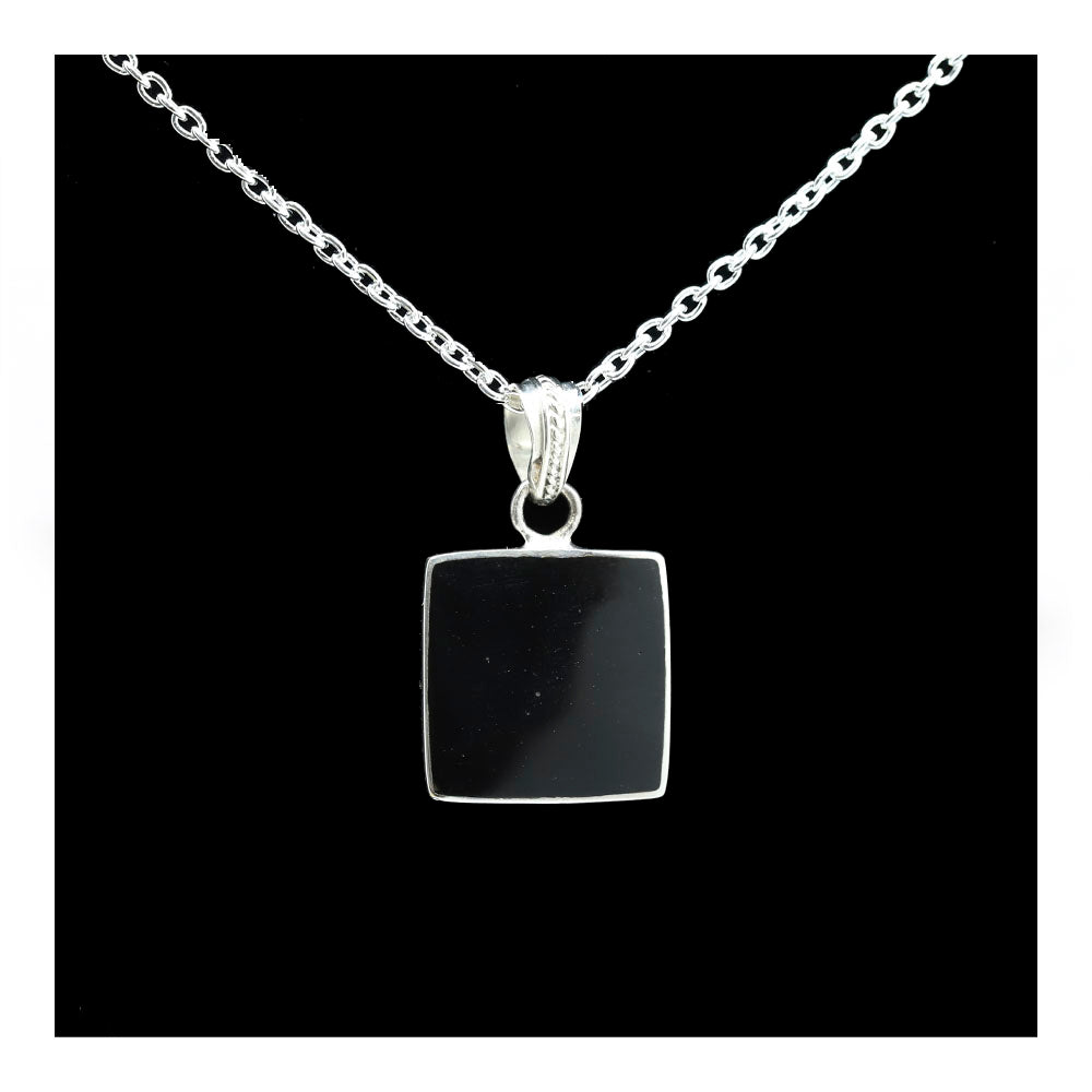 Star of David on Square Mussel Shell Necklace
