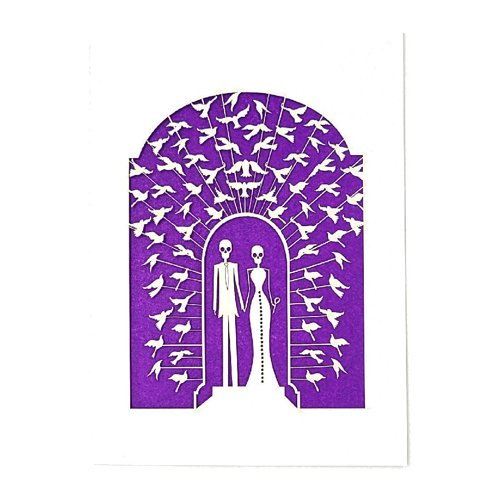 Bride & Groom Papercut Card
