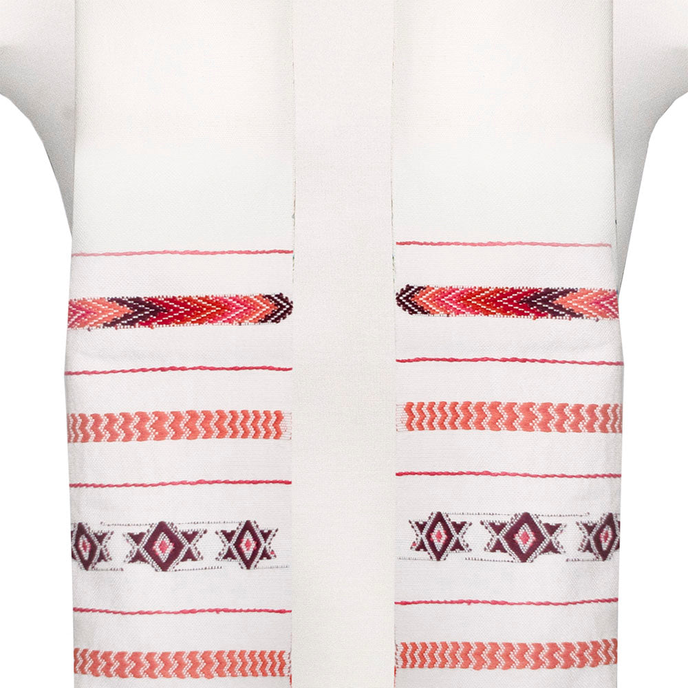 Handmade Guatemalan Tallit in Red