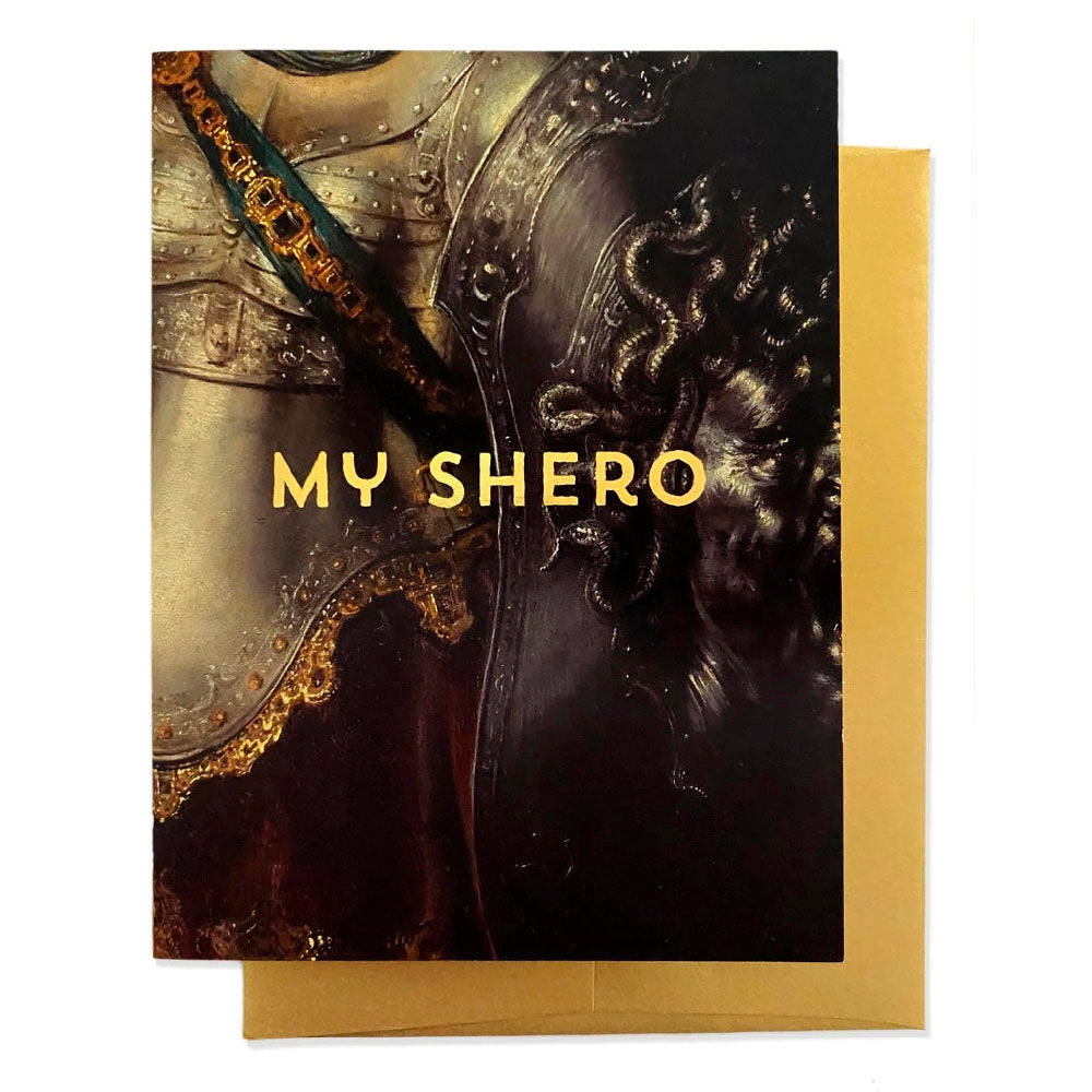 My Shero Armor Greeting Card - Gold Foil