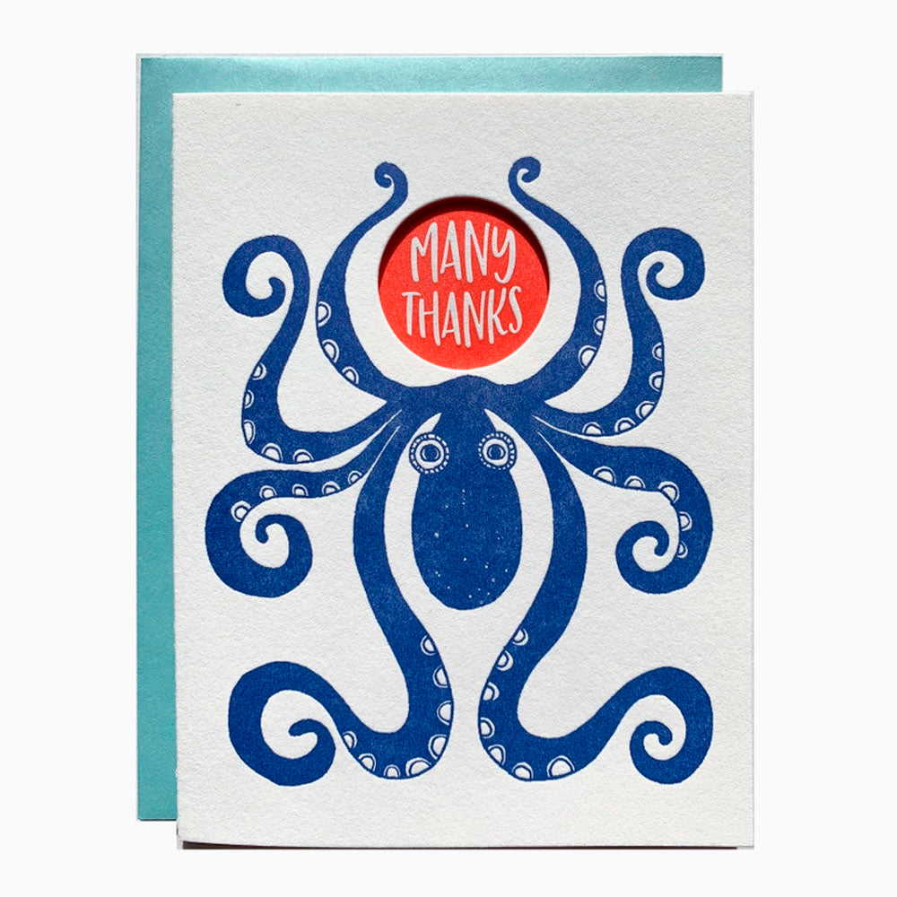 Many Thanks Octopus Die-Cut Card