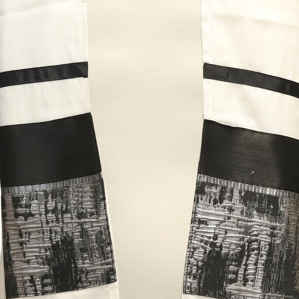 Tallit Set Kotel Black and Silver