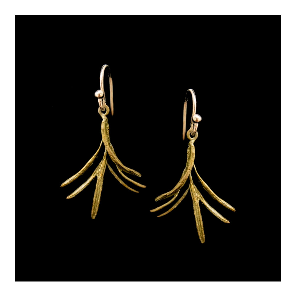 Petite Herb Rosemary Wire Earrings