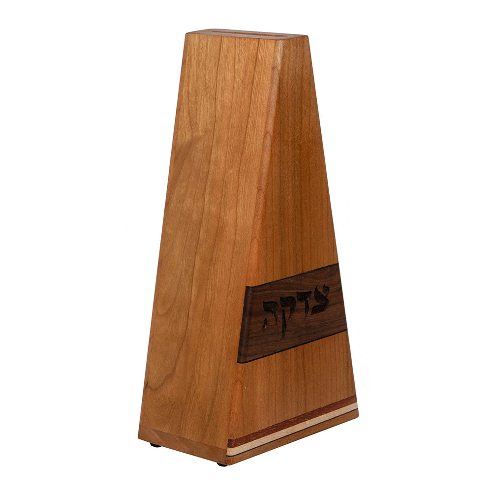 Triangle Wooden Tzedakah Box