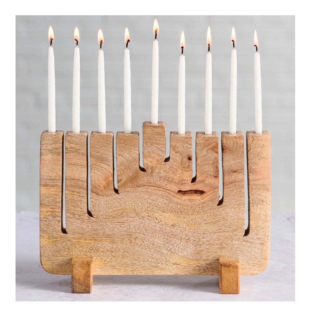Mango Wood Hanukkia