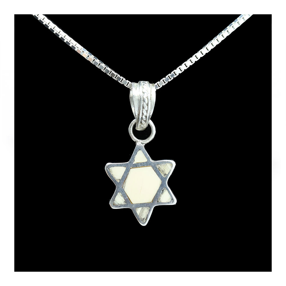 Star of David on Conch Shell Necklace