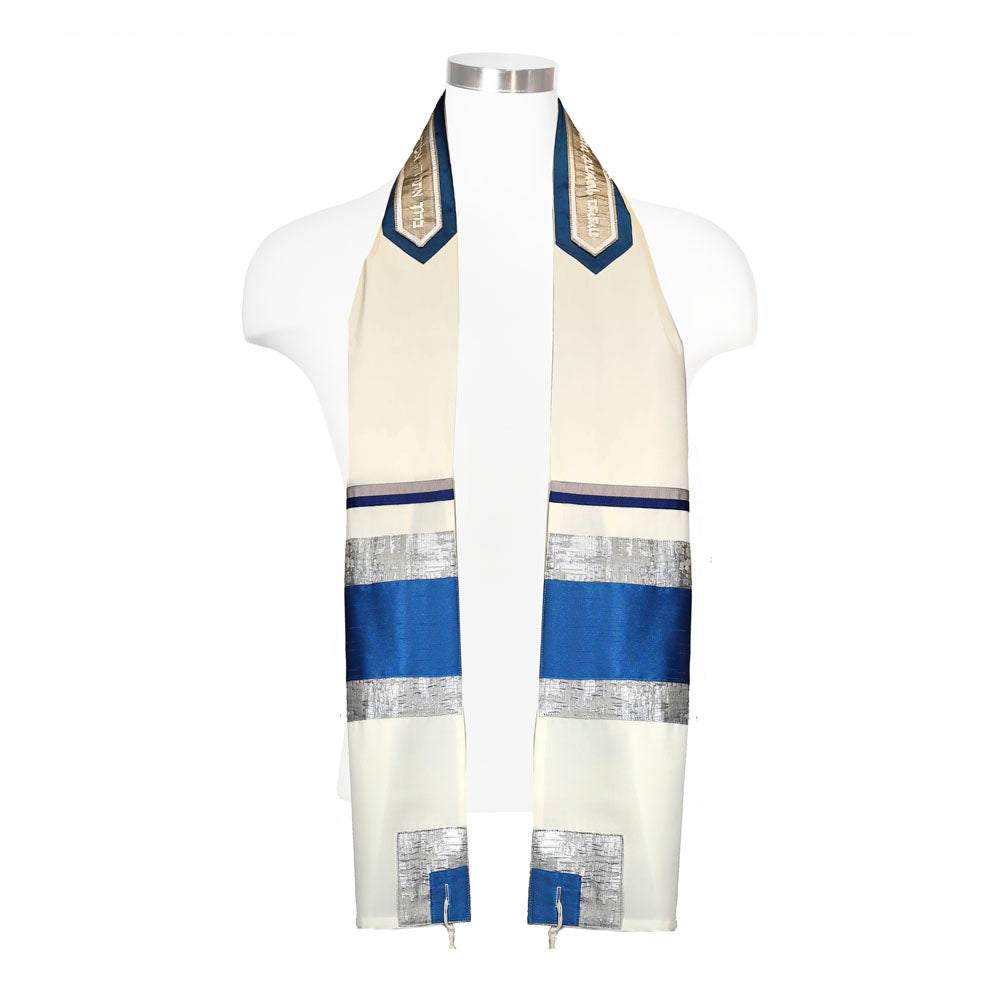 Ivory & Royal Blue Tallit Set