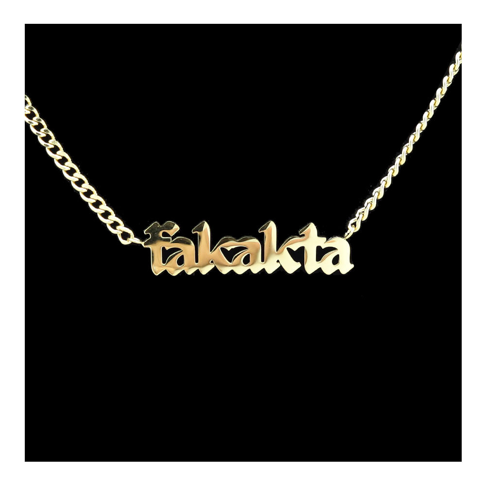 Fakakta Blackletter Font Necklace