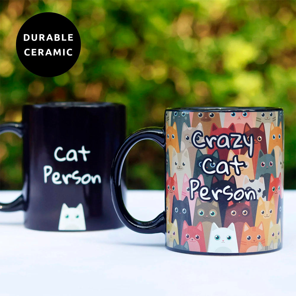 Crazy Cat Person Heat Change Mug
