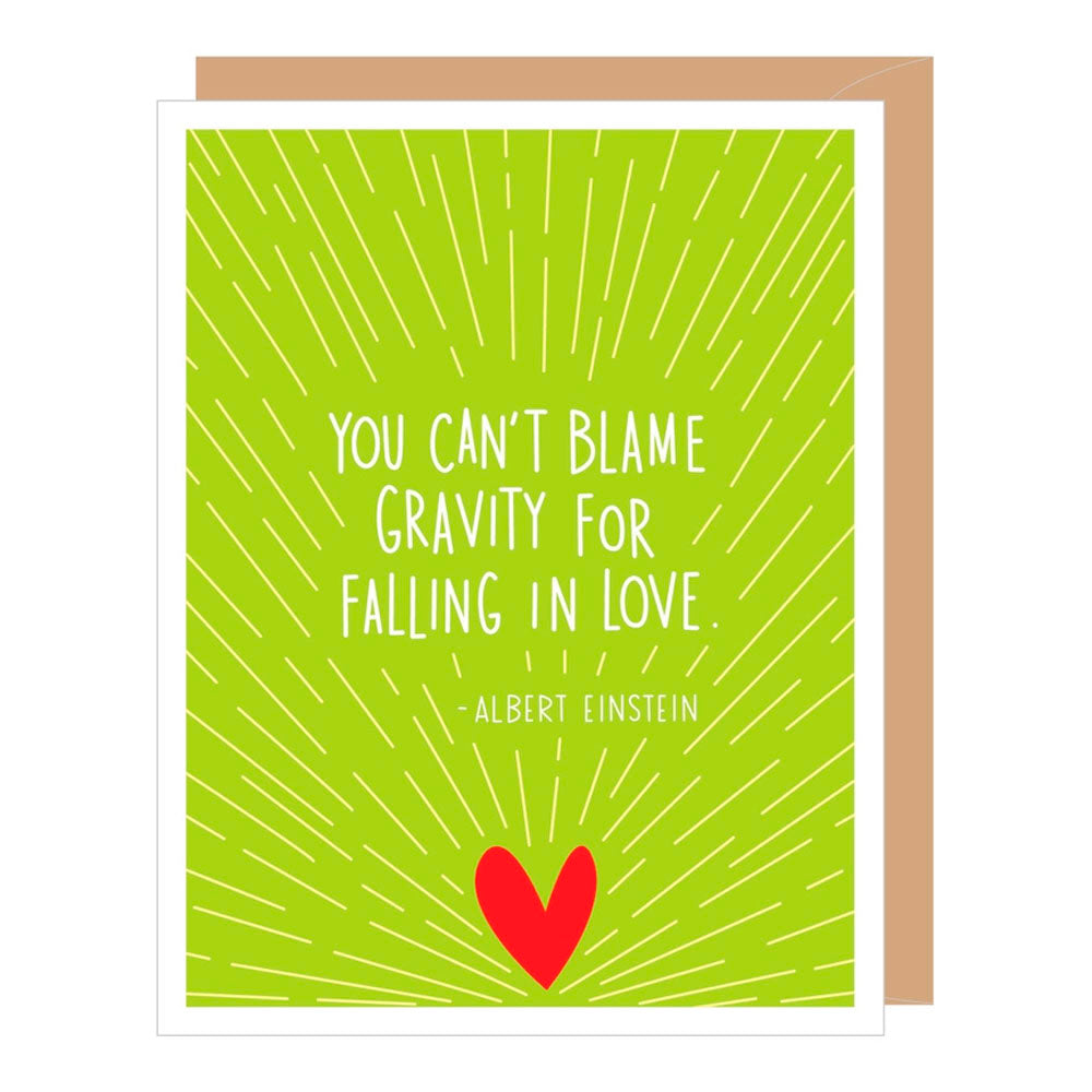 Albert Einstein Gravity Quote Greeting Card