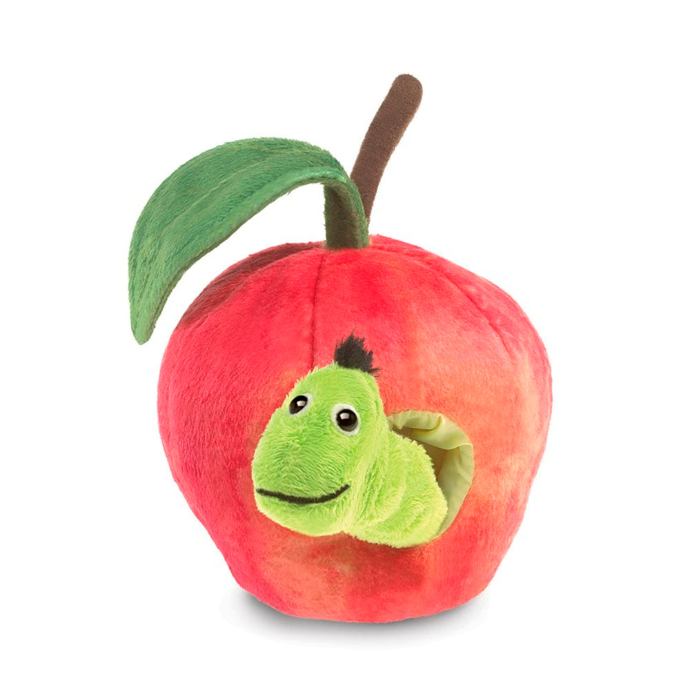 Worm in Apple Finger Puppet