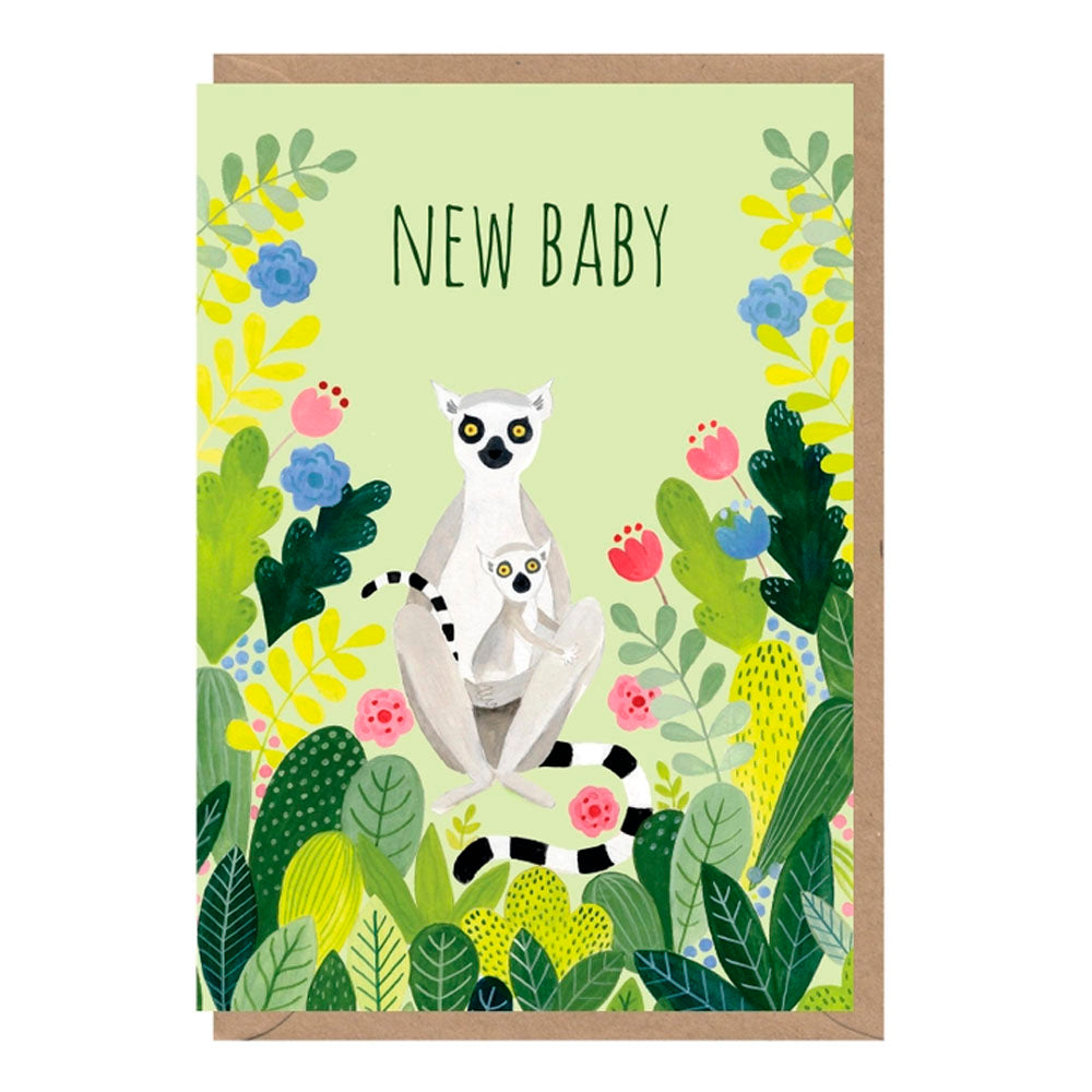 Lemur and Baby Greeting Card