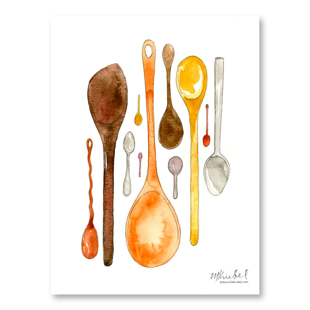 Kitchen Spoons Art Print