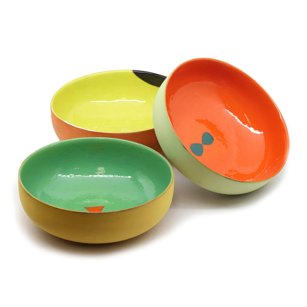Ceramic Pasta Bowl - Assorted Colors