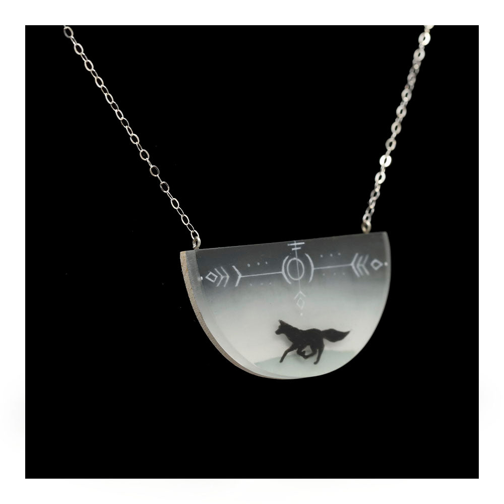 Spirit Fox Painted Necklace